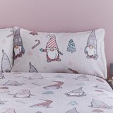 Catherine Lansfield Svetlo rožnata podaljšana posteljnina za zakonsko posteljo iz mikropliša 230x220 cm Festive Gnomes – | Shoptok.si