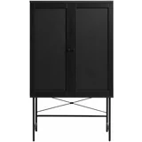 Unique Furniture Črna omarica v hrastovem dekorju 80x135 cm Pensacola – Unique Furniture