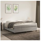  Box spring postelja z vzmetnico svetlo siva 160x200 cm žamet | Shoptok.si