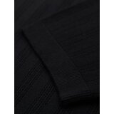 Ombre Men's openwork sweater with round neckline and short sleeves - black | Shoptok.si