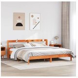vidaXL Okvir kreveta bez madraca voštano smeđi 200x200 cm od borovine | shoptok.hr