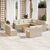 vidaXL 12-dijelni set vrtnih sofa od poliratana s jastucima bež | shoptok.hr