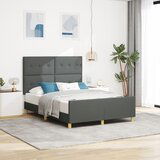 vidaXL Postelja Temno Siva 160x200 cm Tkanina, (22048995) | Shoptok.si