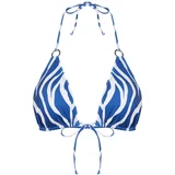Trendyol Animal Patterned Bikini Top with Triangle Accessories