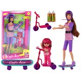  Set lutaka Lucy s romobilom, skateboardom i kacigama ljubičasti Cijene