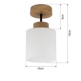 Brilagi LED plafonski luster RETRO GLASS 1xE27/60W/230V prečnik 10 cm hrast/bela | Eponuda.com
