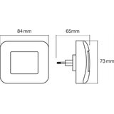 Osram LED nočna svetilka Lunetta Hall (0,2 W, Bele barve, Do x Š x V: 6,5 x 8,4 x 7,3 cm) | Shoptok.si