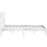  Okvir za krevet od masivne borovine bijeli 140 x 190 cm | shoptok.hr