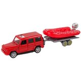  Set vatrogasnih vozila za igru sa čamcem na prikolici - crveni | Shoptok.si