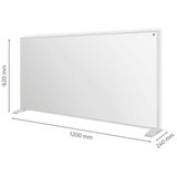 Nedis HTIP700WTW - infracrveni grejni panel 700W/230V/1xCR2025 120x62 cm wt IP44 + daljinski upravljač | Eponuda.com