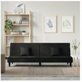  Raztegljiv kavč črn žamet | Shoptok.si