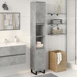 vidaXL Kopalniška omarica betonsko siva 30x30x190 cm inženirski les | Shoptok.si