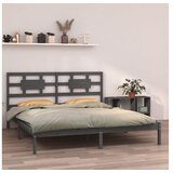  Za krevet od masivne borovine sivi 200 x 200 cm | shoptok.hr