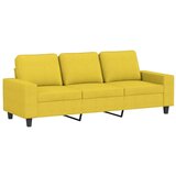 vidaXL Kavč trosed s stolčkom za noge rumen 180 cm blago, (20924698) | Shoptok.si
