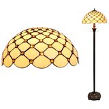 Brilagi Tiffany vitražna stojeća lampa IVORY SMOOTH 2xE27/60W/230V Slike