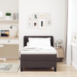 Box Spring Krevet s Madracem - Tamno smeđi 80x200 cm Tkanina | shoptok.hr