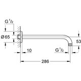 Grohe nosilna roka za prho RAINSHOWER (28576000) Cene