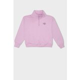 Defacto Girl's Relax Fit Half Zipper Slogan Printed Sweatshirt | ePonuda.com
