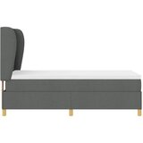  Krevet s opruga kutije Tamno siva 200 x 90 cm tkanina Slike