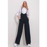 Trend Alaçatı Stili Women's Navy Blue Double Pocket Strappy Lycra Overalls Jumpsuit cene
