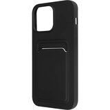 AVIZAR Ovitek za iPhone 14 Pro Max z držalom za kartice, prilagodljiv in mehak silikonski - crn, (20714767) Cene