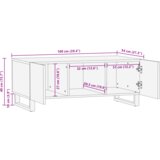 vidaXL Klubska miza s polico s shranjevanjem z vrati Bela, Črna 100 x 50 x 40 cm | Shoptok.si