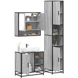 vidaXL kopalniško pohištvo 3 kosi siva sonoma inženirski les | Shoptok.si