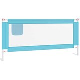 vidaXL sigurnosna ograda za dječji krevet plava 200 x 25 cm od tkanine | shoptok.hr