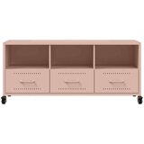 vidaXL TV ormarić ružičasti 100,5 x 39 x 43,5 cm hladno valjani čelik | shoptok.hr