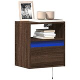 vidaXL Stenske TV omarice z LED 2 kosa rjavi hrast 41x31x45 cm Cene