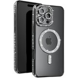 AVIZAR Diamantno ohišje MagSafe za iPhone 16 Pro Max z luksuznim dizajnom, Črna, (5000189704) | Shoptok.si