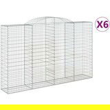  Lučne gabionske košare 6 kom 300x50x180/200cm pocinčano željezo | shoptok.hr