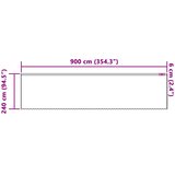  Čipkasta zavjesa sa zavjesama Bijelo 240x900cm Poliester | shoptok.hr
