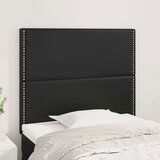  Posteljno vzglavje 2 kosa črno 100x5x78/88 cm umetno usnje, (20735215) | Shoptok.si