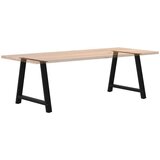 vidaXL noge kavne mizice a-oblika 2 kosa črna 100x(72-73) cm jeklo | Shoptok.si