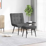  Stolica za opuštanje s osloncem za noge tamnosiva baršunasta | shoptok.hr