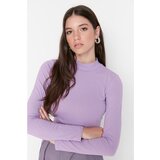 Trendyol Lilac Stand Collar Knitted Body | Shoptok.si