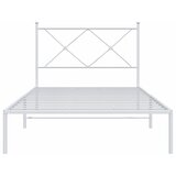  Metalni okvir za krevet s uzglavljem bijeli 100x190 cm | shoptok.hr