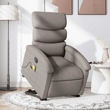 Maison Chic masažni naslanjač - Relax naslanjač s funkcijo vstajanja taupe blago, (22061366) | Shoptok.si
