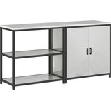  Kuhinjski set za pohranu s policom 2 pcs Srebrno Cinkani čelik | shoptok.hr