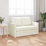Krevet na razvlačenje Krema 204 x 122 x 60 cm Baršun | shoptok.hr