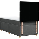  Krevet s oprugama i madracem tamnosivi 90x200 cm od tkanine | shoptok.hr