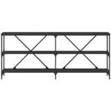  Konzolni stol crni 180x30x75 cm od konstruiranog drva i željeza | shoptok.hr