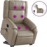  The Living Store Električni masažni stol s funkcijo vstajanja kapučino um. usnje - Električni Masažni Naslanjač S Funkcijo Vstajanja, (21442985) | Shoptok.si