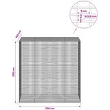  Gabion s žicom debljine 3,5 mm i mrežom 5x2,5 cm 200x100x200 cm | shoptok.hr