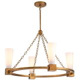Elstead KRISTY4-DG-OPAL - Luster na šipci KRISTY 4xE27/40W/230V bakarna | Eponuda.com