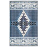 Mila Home modra pralna preproga 120x180 cm ethnic geo – Cene