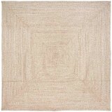 vidaXL Preproga Pletenje Naravna in bela 300 x 300 cm Juta | Shoptok.si