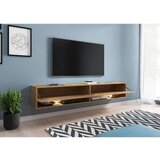 P & B nizka omarica lowa, barva hrasta, led | Shoptok.si