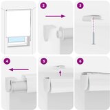 Rolo zavjesa za tuš s kazetom 90x240 cm širina tkanine 86 cm | shoptok.hr